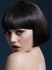 Peluca Bob Corta Castaño Oscuro
