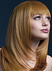Peluca Corte Desfilado Con Flequillo Cobrizo