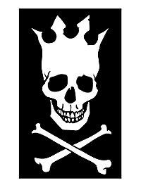 Flagge - gekrönter Schädel