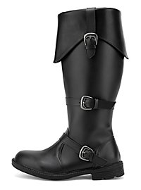 Piratenstiefel Deluxe Herren schwarz