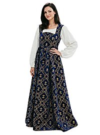 Robe bleue à fleurs de lys