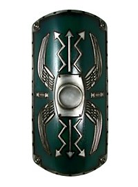 Römischer Schild Scutum Deluxe grün Polsterwaffe