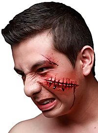 Roughly Stitched Laceration Made of Latex