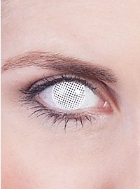 Round White Mesh Effect Contact Lenses