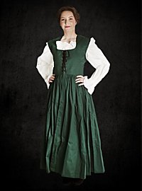 Rustic Sleeveless Dress Green & Violet