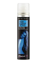 Spray bleu cheveux & corps UV lumière noire