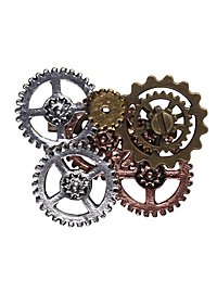 Steampunk brooch with gears