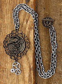 Steampunk Butterfly Medallion includes chain