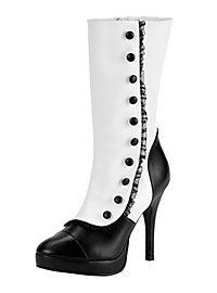 Steampunk Lady Boots black & white 