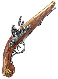 Steinschloßpistole mit Doppellauf