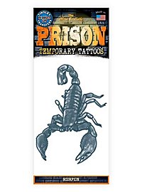 Tatouage adhésif scorpion prison