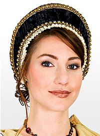 Tudorhaube schwarz