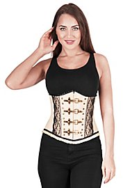Underbust corsage pearl white