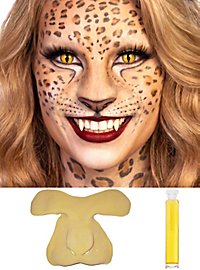 Wildkatze Maske aus Latex zum Ankleben