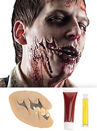 Zombiewunde Latexapplikation