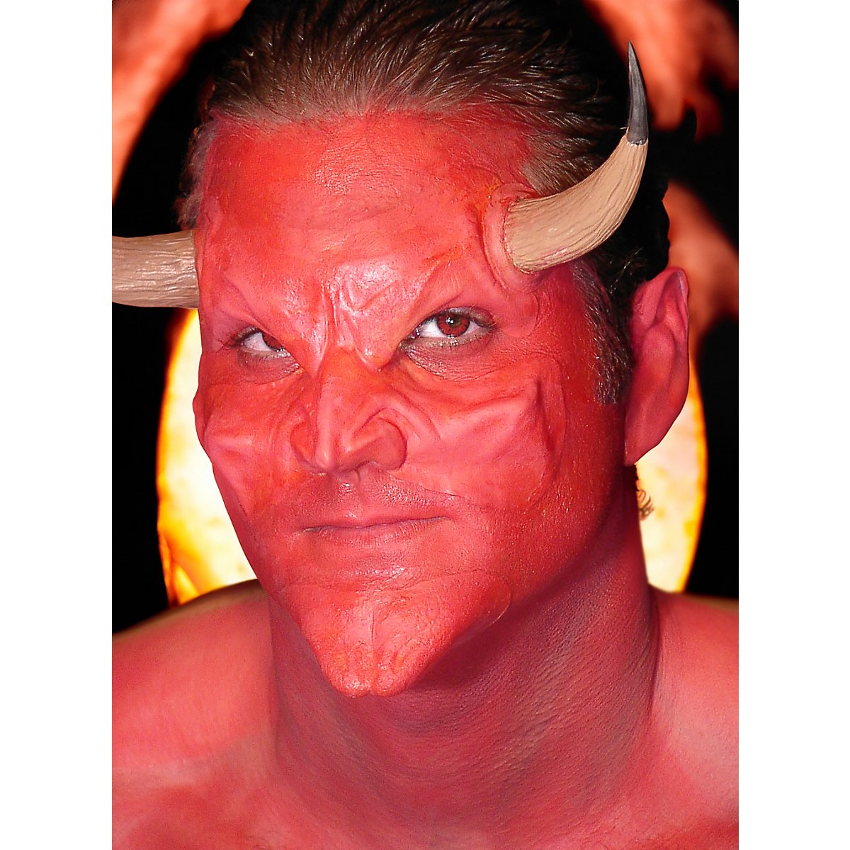 Side latex devil horns for sticking