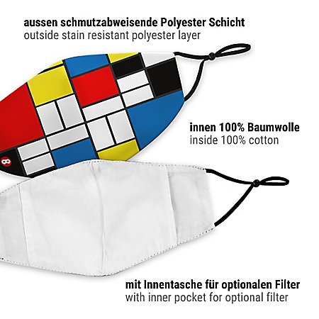 Face Masks Stoffmaske Baumwolle Gesichtsmaske Stoff Waschbar