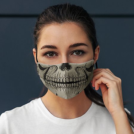 Stoffmaske Schädel - azinga.com