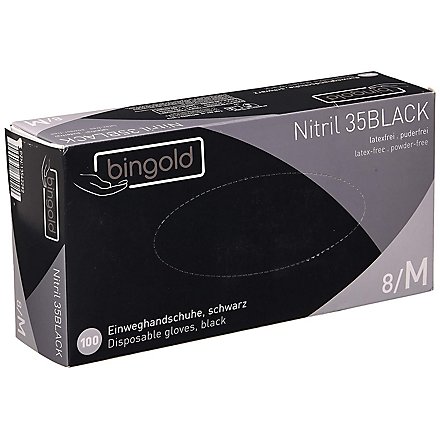 Bingold Nitril 35Black - Einweghandschuhe - schwarz - 100 Stück