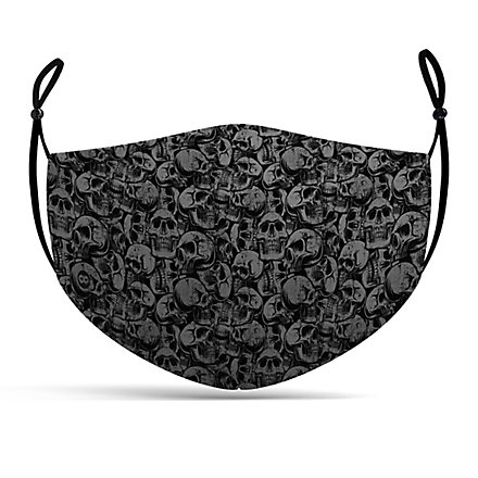 Fabric mask with skull pattern