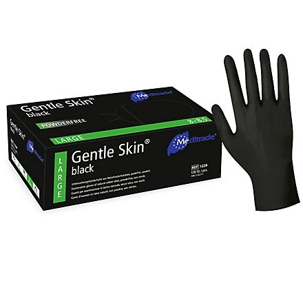 Meditrade Gentle Skin® Black Latex examination gloves - black - 100 pcs