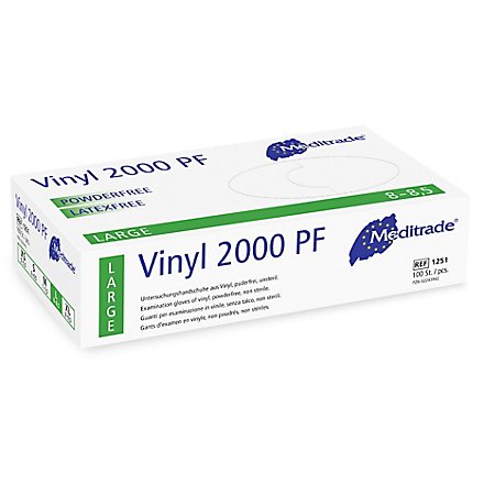 Meditrade® Vinyl 2000 PF examination gloves - 100 pcs