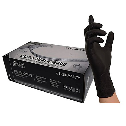 Nitras Black Wave Nitril gloves - black - 100 pcs