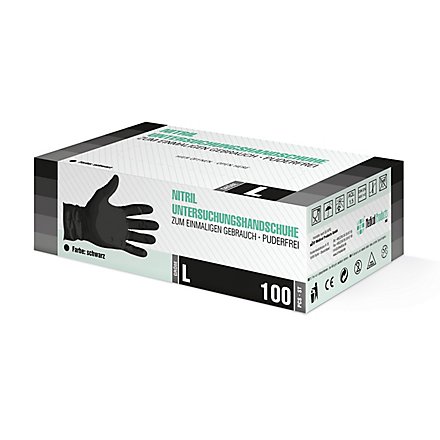 SF Medical Nitril Untersuchungshandschuhe - schwarz - 100 Stück