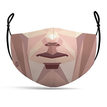Stoffmaske Polygon Gesicht