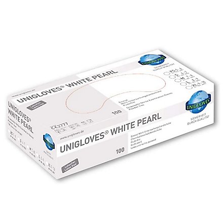 Unigloves White Pearl Nitril gloves - white - 100 pcs