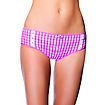 Baumwoll-Boyshort im Vichy-Karo Pink mit Spitze