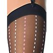 Black Suspender Stockings with Dotted Lines