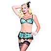 Ein Hauch von Burlesque: Verführerisches 3-teiliges Dessous-Set