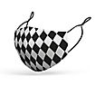 Fabric mask Harlequin black and white