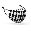 Fabric mask Harlequin black and white
