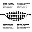 Fabric mask Harlequin black and white