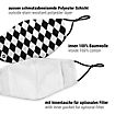 Fabric mask Harlequin black and white