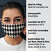 Fabric mask Harlequin black and white