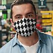 Fabric mask Harlequin black and white