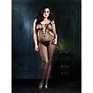 Netz-Bodystocking mit Straps & offenem Schritt