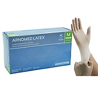 Arnomed Latex gloves - white - 100 pcs