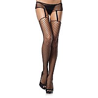 Grobmaschiges Netz-Straps-Set Schwarz, 2-teilig