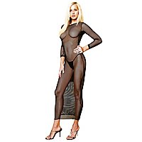 langes Netzkleid "Temptation" in Schwarz