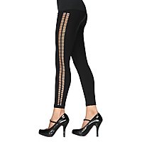 Leggings mit seitlichen Cut-Outs, schwarz