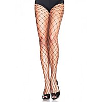 Großmaschige Netzstrumpfhose, klassisch, schwarz