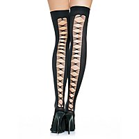Overknee-Strümpfe mit Corsagen-Schnürung