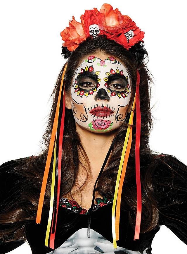 Tag der Toten Haarreif für Dein Sugar Skull Halloween Outfit