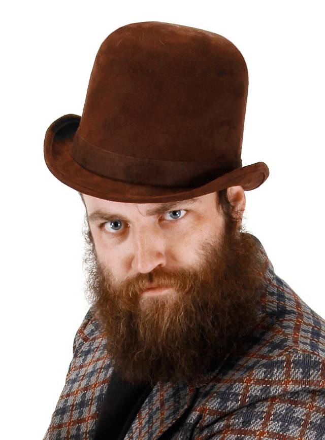 brown bowler hat