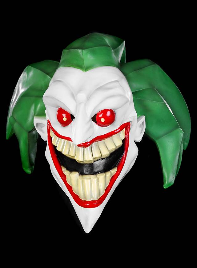 Comic Joker Latex Full Mask - maskworld.com