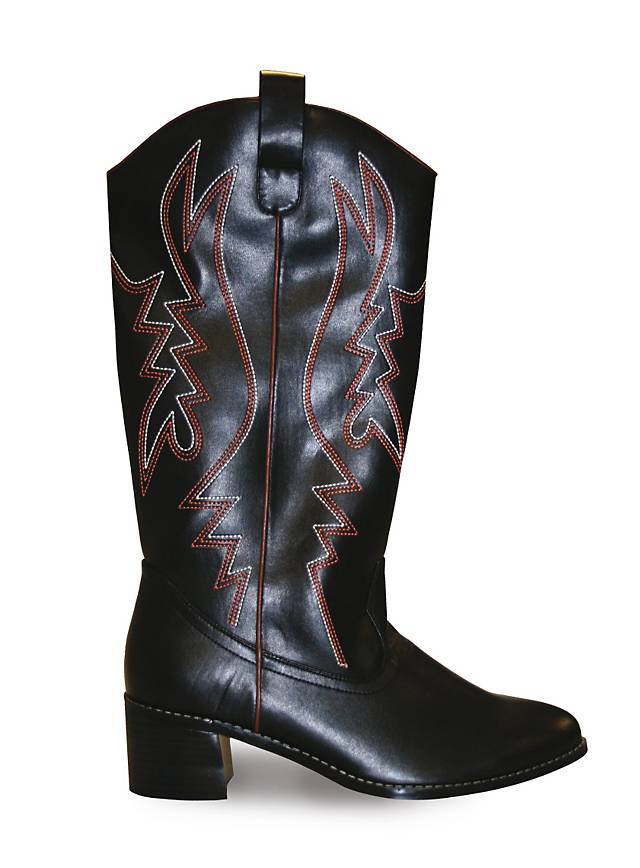 mens plain black cowboy boots